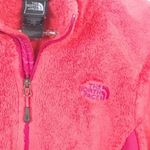 The North Face Size Small Tech Orange Pink Womens Ositio Fluffy Fleece Jacket Photo 3