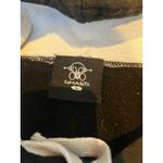 Womens Chast Large Solid Plain Black Hoodie Sweatshirt Long Sleeves Hooded Photo 3