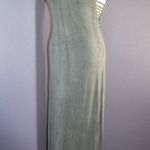 Gypsy 05 NWT Sand Gray Deep V Bamboo Side Strap Detail Maxi Dress S $187 Photo 3