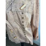 Very Vera Women XL Beige Black Speckled Studded Button Up Blazer Jacket Tan Photo 3