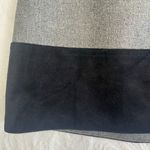 I Heart Ronson I love Ronson NWT Gray Black Color Block Mini Skirt with Suede Trim Size Medium Photo 4
