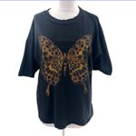 Free People  Vintage Souls Leopard Butterfly Tee oversized XS Photo 3