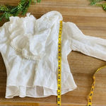 Anthropologie  Divine Heritage Ruched Ruffle Blouse Size Small NWT $295 Photo 9