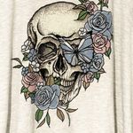 Torrid  Plus Size 5X Grey Embellishment Skull Floral French Terry Sweatshirt Photo 1