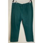 Quacker Factory  Womens 1X Short Green Embellished Denim Jeans‎ Pockets Stretch Photo 1