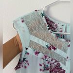 Candie's  Light Blue Floral Lace Top Photo 1