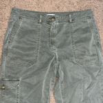 J.Jill  Cotton Stretch‎ Slim Cargo Utility Pants Olive Green 10 Photo 2