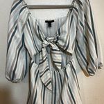 Forever 21  Romper Blue Striped White Long Sleeve Small Photo 0