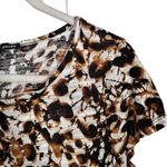 Cable & Gauge  Women’s Sz M Abstract Short Sleeve Hankerchief Hem Tunic Top Photo 3