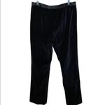 Lauren Ralph Lauren black velvet stretch with satin waist trim size 14 pants. Photo 2