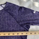 Nike Pro Women's Size Medium Long Sleeve Geometric Print Athletic Top Purple Photo 3