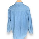 Vintage 90s Chambray Denim Shirt Embroidered Farmhouse Teddy Bears Apples Plus Blue Size undefined Photo 6