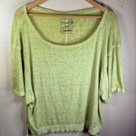 We The Free Free People‎  Slouchy Oversized Lime Green Ultra Soft Tee Size Small Photo 0