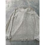 August Silk  Grey Long Sleeve Ruffled Neckline &‎ Cuffs Pullover Sweater Petite M Photo 6