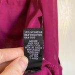 Iz Byer 🌞 Sheer Maroon V Neck 3/4 to Long Sleeve Portofino Blouse Photo 3