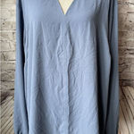 Terra & Sky Blouse Womens 2X Long Sleeve Blue Career Casual Lightweight Photo 0