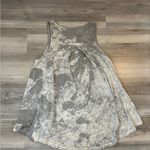 American Eagle Soft & Sexy Oversized XS Flowy Tank Gray and d Cream Acid Wash Photo 1