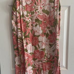 Cuddl Duds  Womens Large Maxi Dress Pink Vacation Palm Loungewear‎ Vacation Cozy Photo 0