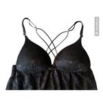 Black Sheer Mesh Lace Padded Lingerie Padded Mini Slip Dress M‎ Size undefined Photo 2