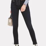 Veronica Beard  Lita 10" Moto Skinny Black Jeans size 26 Photo 0