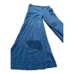 Free People Boho Patchwork Wide Leg Bell Bottom Jeans Flared Vintage Indigo Blue size 24 Photo 7