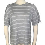 Urban Outfitters  Lumiere Paloma Stripe Ruffle Back Tie Waist Tee T-shirt Size L Photo 0