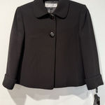 Tahari NEW  Blazer Womens Petite 4 Black Structured Workwear Career Business Photo 0