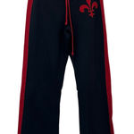 Lucky Brand Vintage Y2K  Sweatpants Black Red Wide Leg Womens M Photo 0