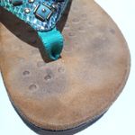 Vionic Floriana Thong Sandal-Size 8W-Faux Snakeskin-Beaded-Arch Support-Comfort Photo 9