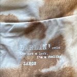 Darlin’ Women's Tan and Cream Bikini Bottoms Size Large Photo 5