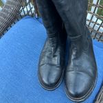 Frye  Black Leather Tall Faux Fur Lined Boots Size 10 Photo 6