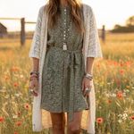 DÔEN Opal dress with a green and red floral print bohemian dress , romantic Size XS Photo 0