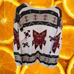 Outback Red  Cardigan with Aztec Design‎ Sweater  Size Small Photo 4