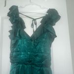 Altar'd State Altar’d State Tracey Small Formal Green Mini Ruffle Sleeve Zip Up Dress Photo 4