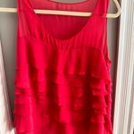 EXPRESS women’s ladies ruffled tiered tank top camisole large fuchsia Photo 0