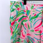 Lilly Pulitzer Pull On Golf Shorts Size 14 Tropical Leaf Print Preppy Stretch Photo 3