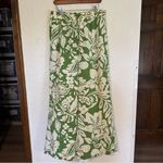 Umgee Tropical Floral Print Green Size Large Wide Leg Flare Flowy Pants NWT Photo 1