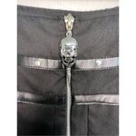 NWT Body Rage Black Punk/Emo Front Zip Mini Shirt With Skull Zipper Size L Photo 1
