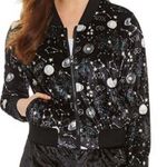 Betsey Johnson Black Velour Celestial Print Jacket Sz.S Photo 0