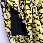 & Other Stories & Other Stories Gathered Floral Midi Dress Yellow Black Tie Flowy V Neck Size 6 Photo 11