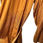 Torrid Jacquard Satin Trench Coat Size 2 Rust Copper Belted Longline Jacket Photo 3