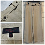 Talbots  Collection Beige Wide Leg Pants Size 12 Resort Vacation Chic Photo 1