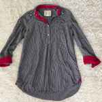 Victoria's Secret Tunic Top Small Gingham Plaid Shirt Dress Red Trim Photo 0