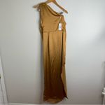 Petal and Pup  Nadia One Shoulder Maxi Dress Bronze Size 12 Photo 4