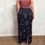 Stonebridge Navy Floral Vintage Maxi Skirt Sz M Blue Size M Photo 8