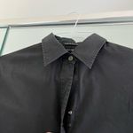 Theory Stretch Black Button Down Shirt Photo 6