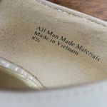 Kelly & Katie Womens Shoes 8.5 Cream Patent Leather Bow Open Toe Pump Heels Photo 9