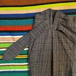 Mango  vintage style plaid check cropped pants with bow tie size xs Photo 9