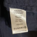 Sundry Women's Free Spirit Shirt in Navy Blouse Oversized Cotton Size 3 /β Large Photo 4