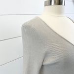 Lulus  Womens M Jourdaine Taupe Bell‎ Sleeve Sweater Dress V-Neck Fall Stretchy Photo 6